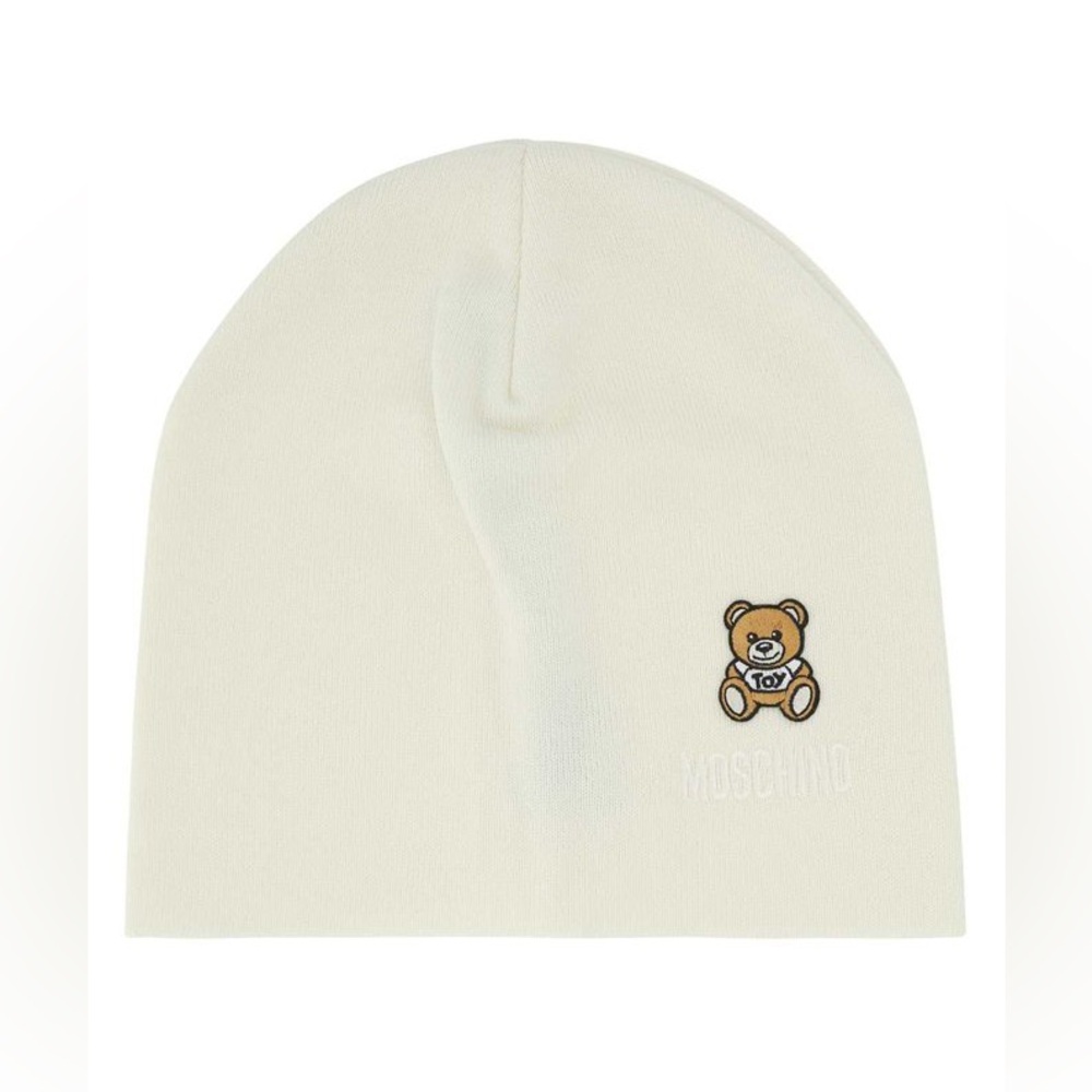 Moschino Logo Embroidered Knitted Beanie